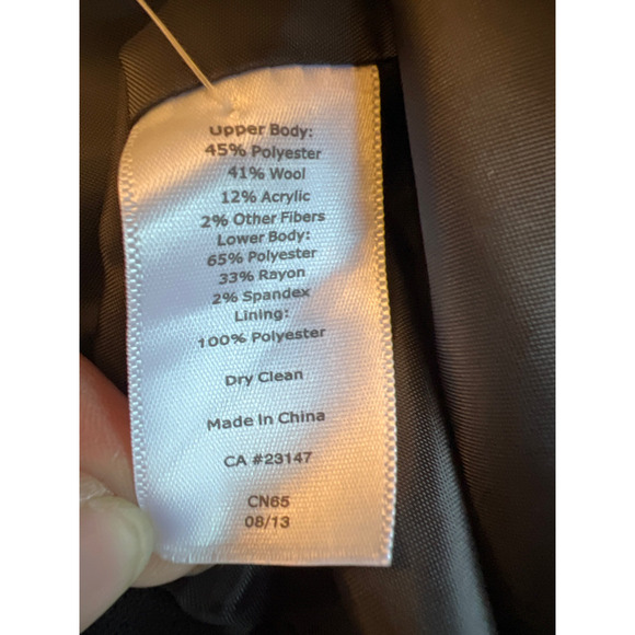 Talbots 8 Petite Black White Houndstooth Button Down Blazer Wool NWT Executive - Picture 4 of 13